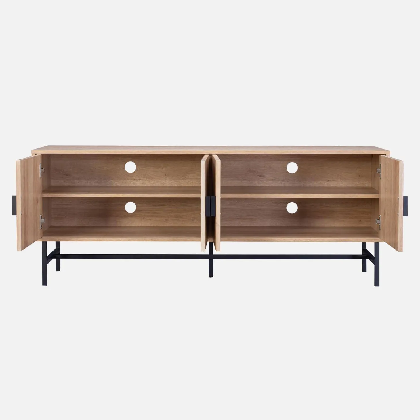 157.5cm TV unit wooden effect 4 doors