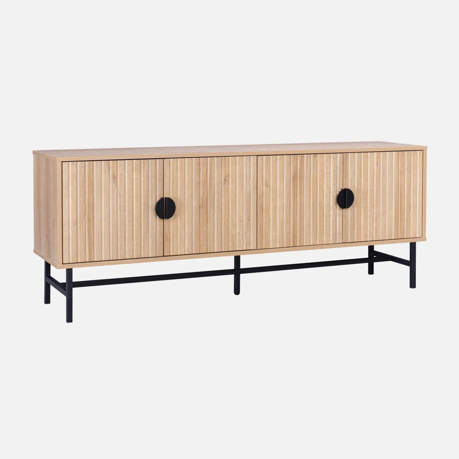 157.5cm TV unit wooden effect 4 doors