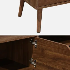 160cm vintage TV unit wooden effect 2 doors