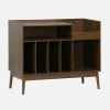 100cm vintage vinyl record cabinet with dividers