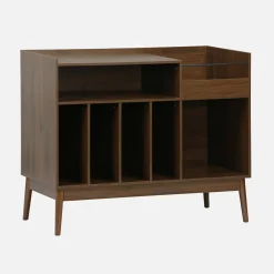 100cm vintage vinyl record cabinet with dividers
