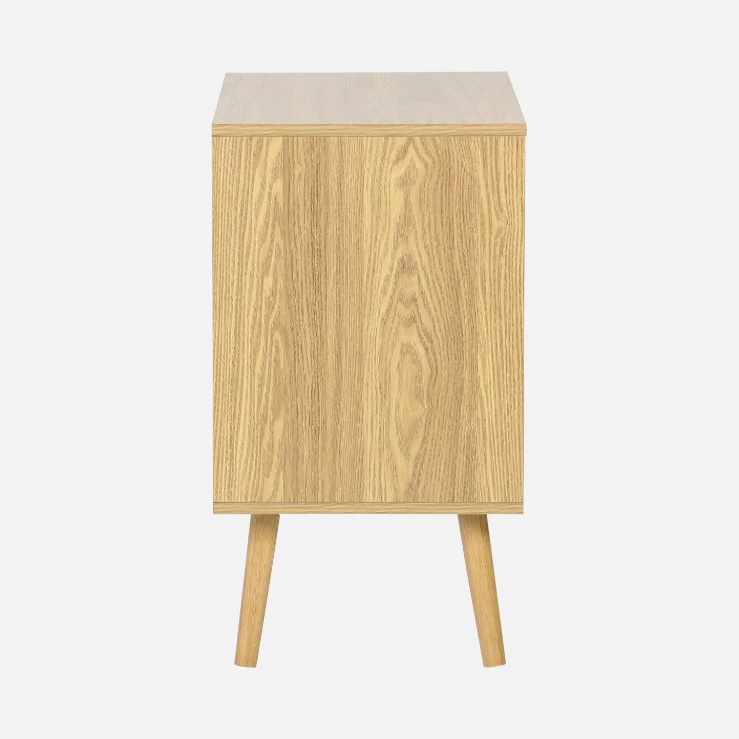 80cm walnut-effect sideboard with 2 shelves