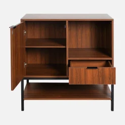 80cm walnut sideboard with 2 drawers