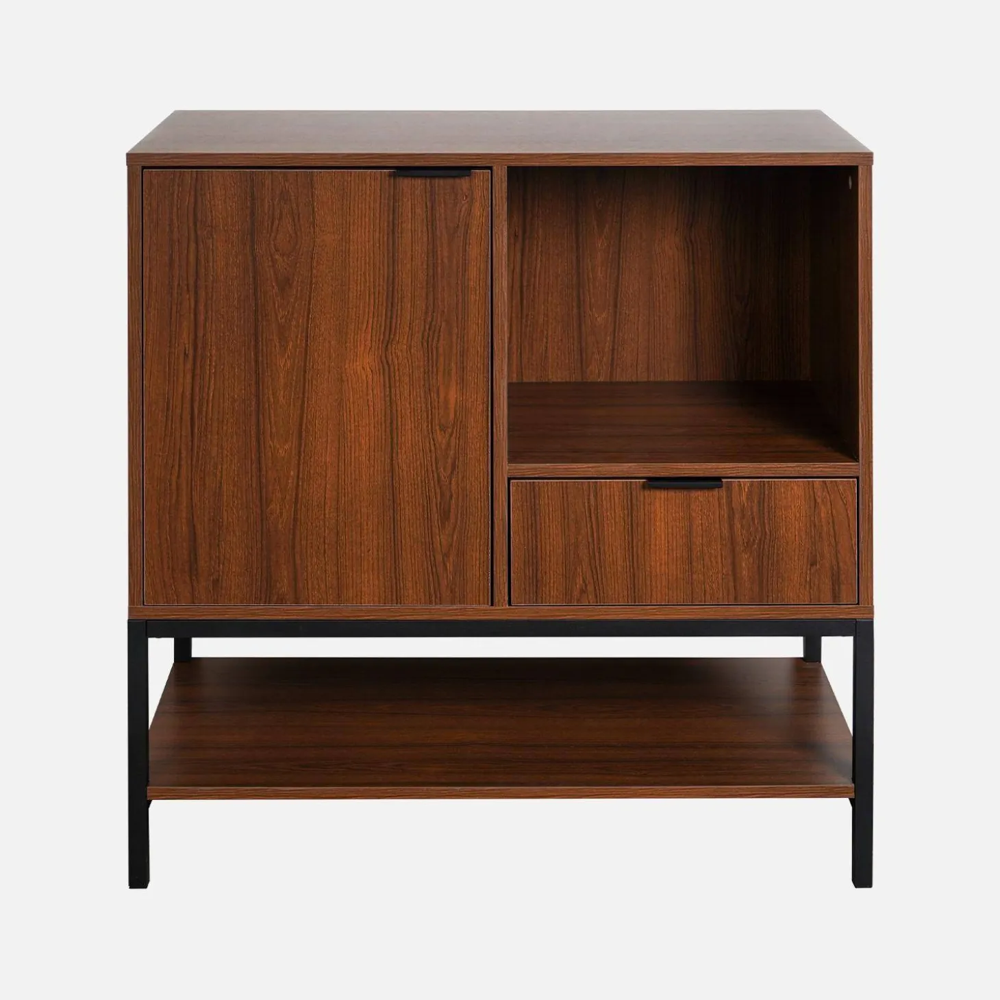 80cm walnut sideboard with 2 drawers