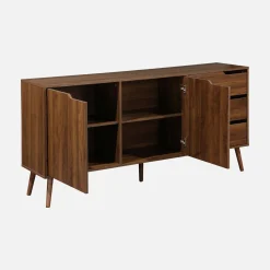 160cm walnut wood-effect sideboard