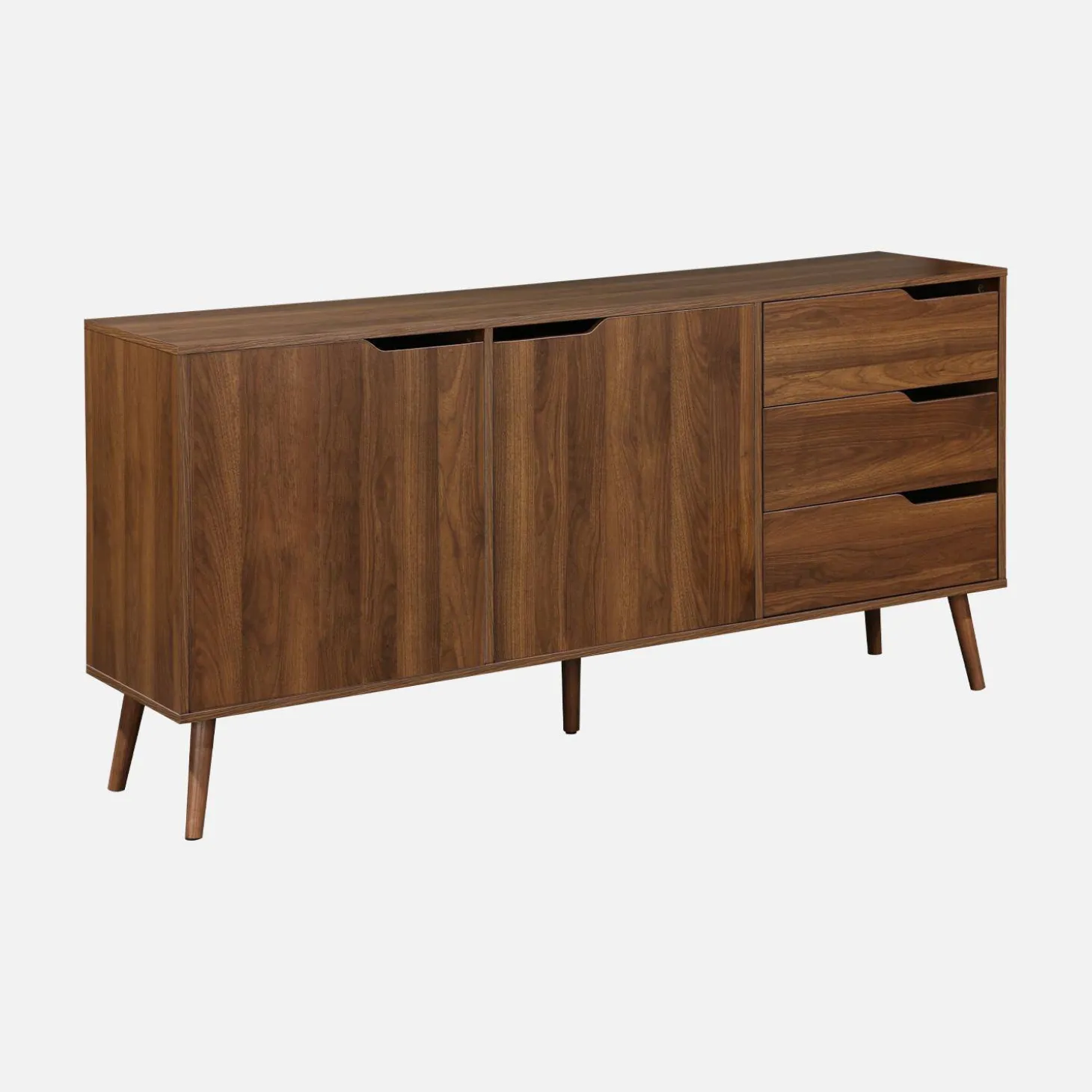 160cm walnut wood-effect sideboard