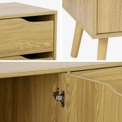 160cm walnut wood-effect sideboard