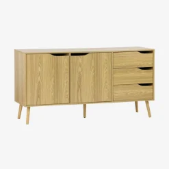 160cm walnut wood-effect sideboard