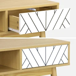 120cm wood-effect console table