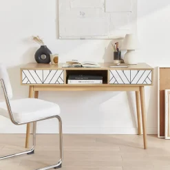 120cm wood-effect console table