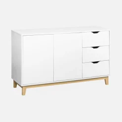120cm wood-effect sideboard with 2 doors