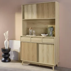110cm wooden buffet with 3 drawers