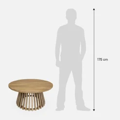 80cm wooden coffee table, indoor/outdoor