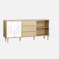 160cm wooden-effect sideboard