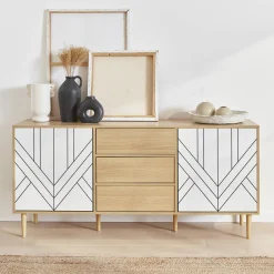 160cm wooden-effect sideboard