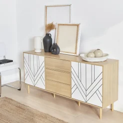 160cm wooden-effect sideboard