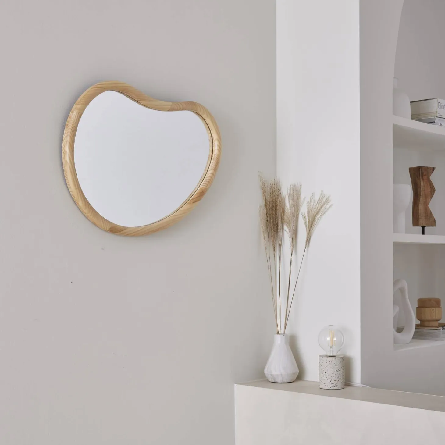 65cm wooden mirror