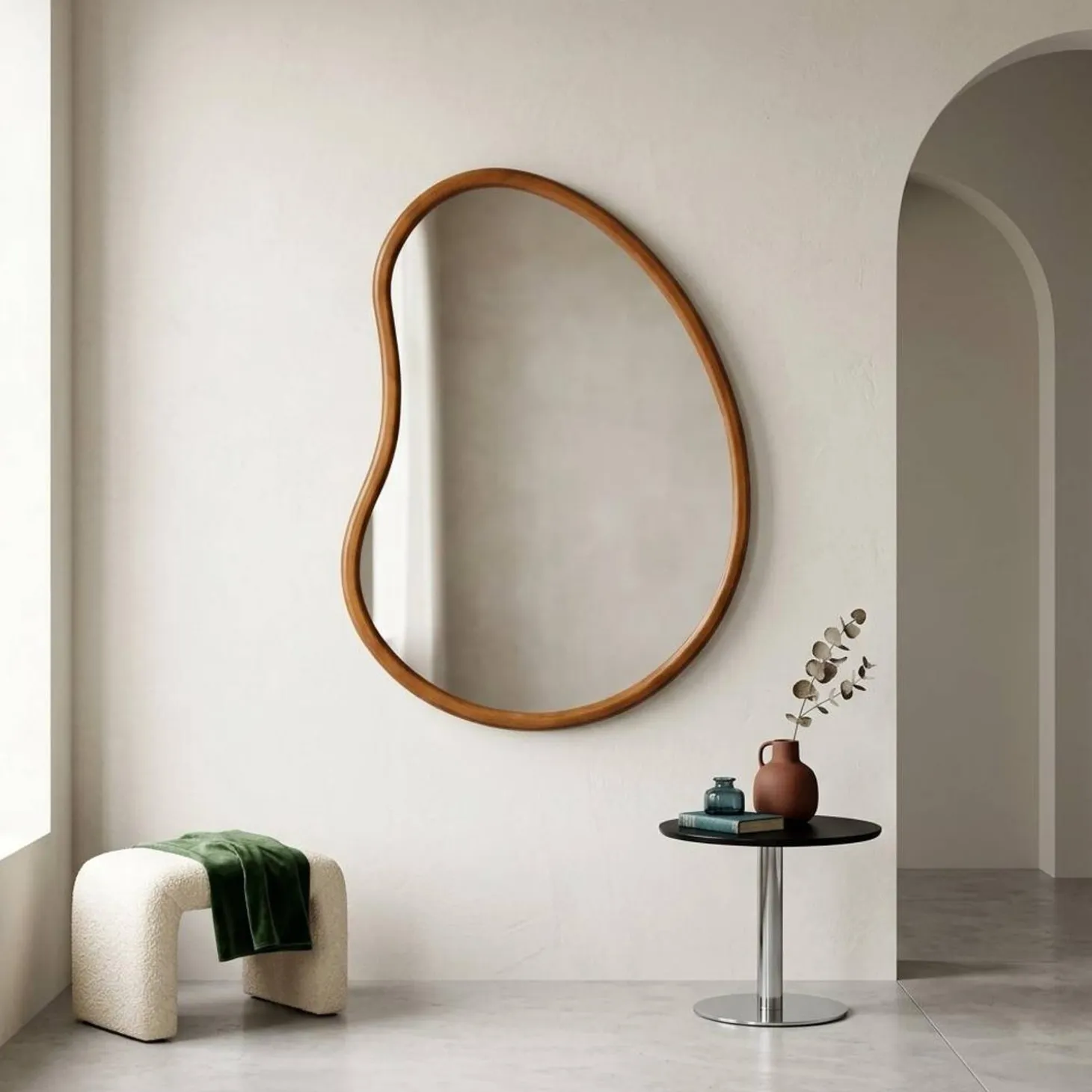 95cm wooden mirror
