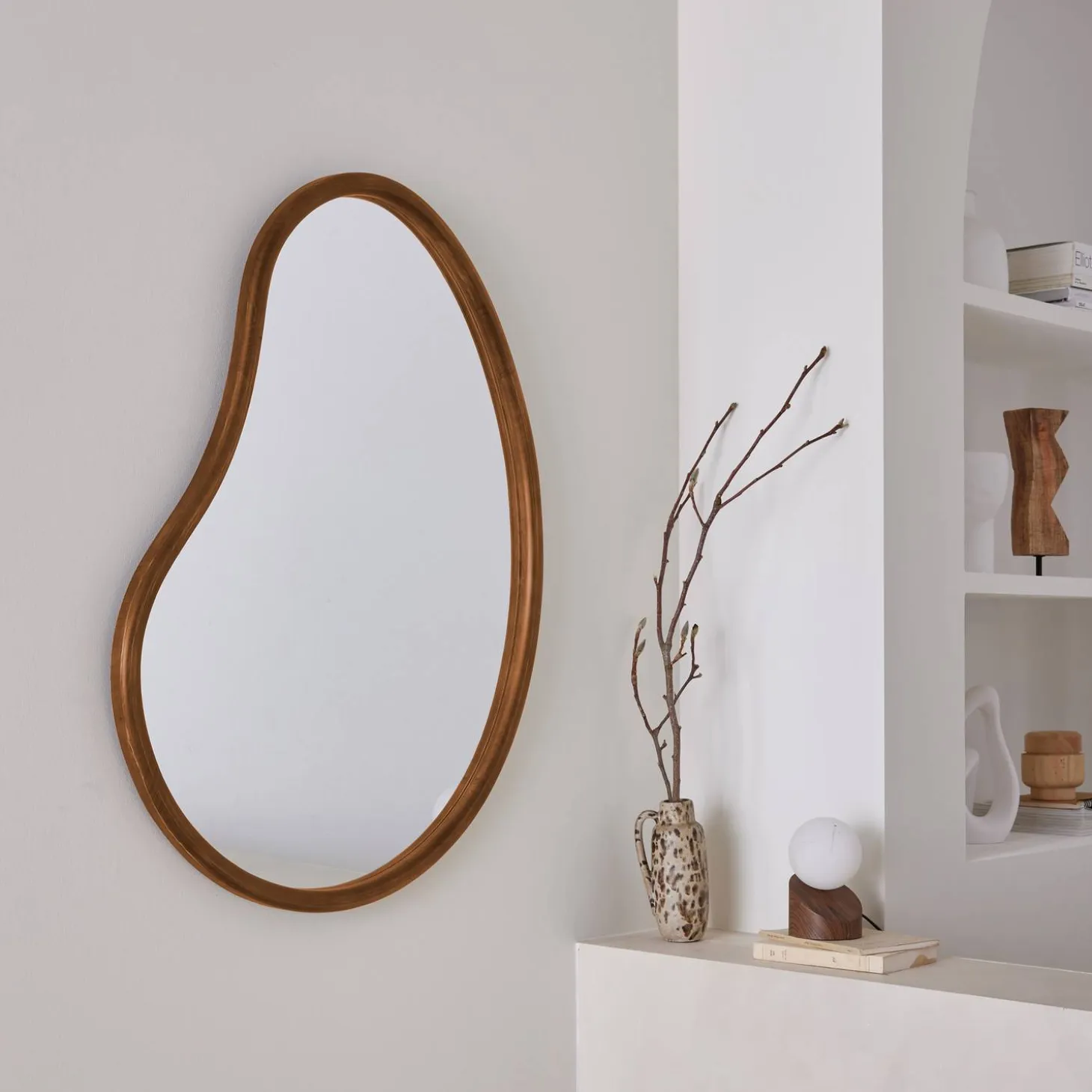 95cm wooden mirror