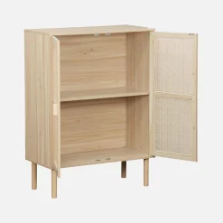 80cm woven rattan storage cabinet