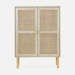 80cm woven rattan storage cabinet