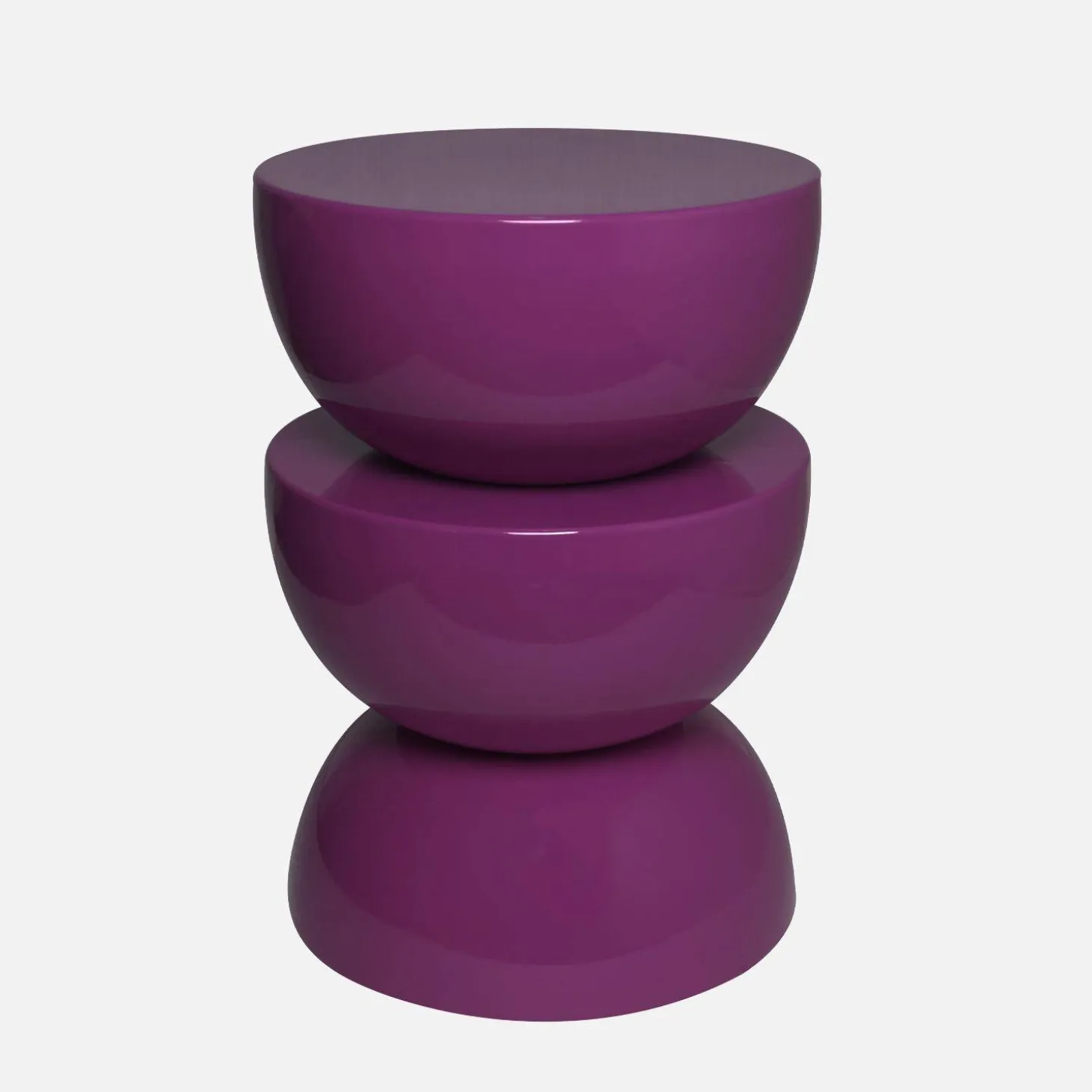 Coffee table, side table, bedside table, metal with glossy finish
