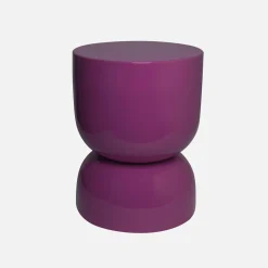 Coffee table, side table, bedside table, metal with glossy finish