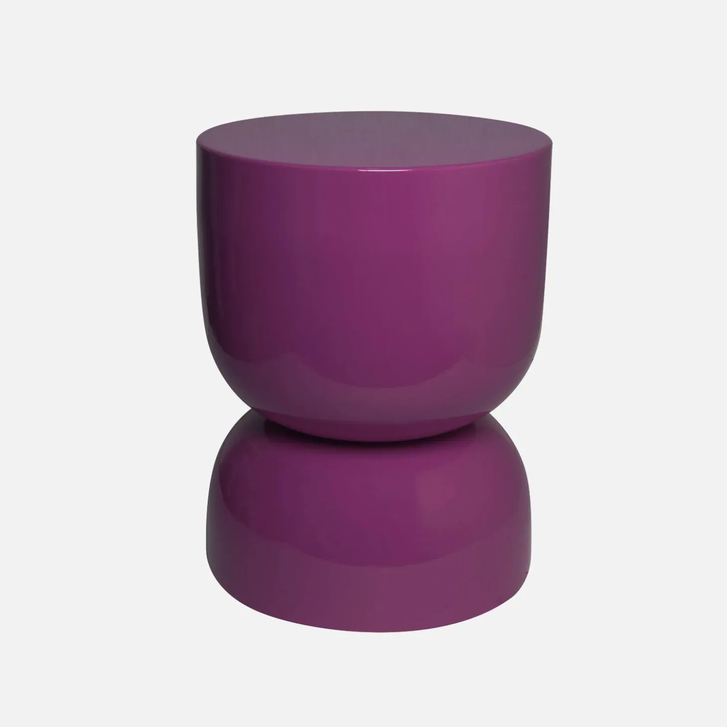 Coffee table, side table, bedside table, metal with glossy finish