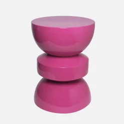 Coffee table, side table, bedside table, metal with glossy finish