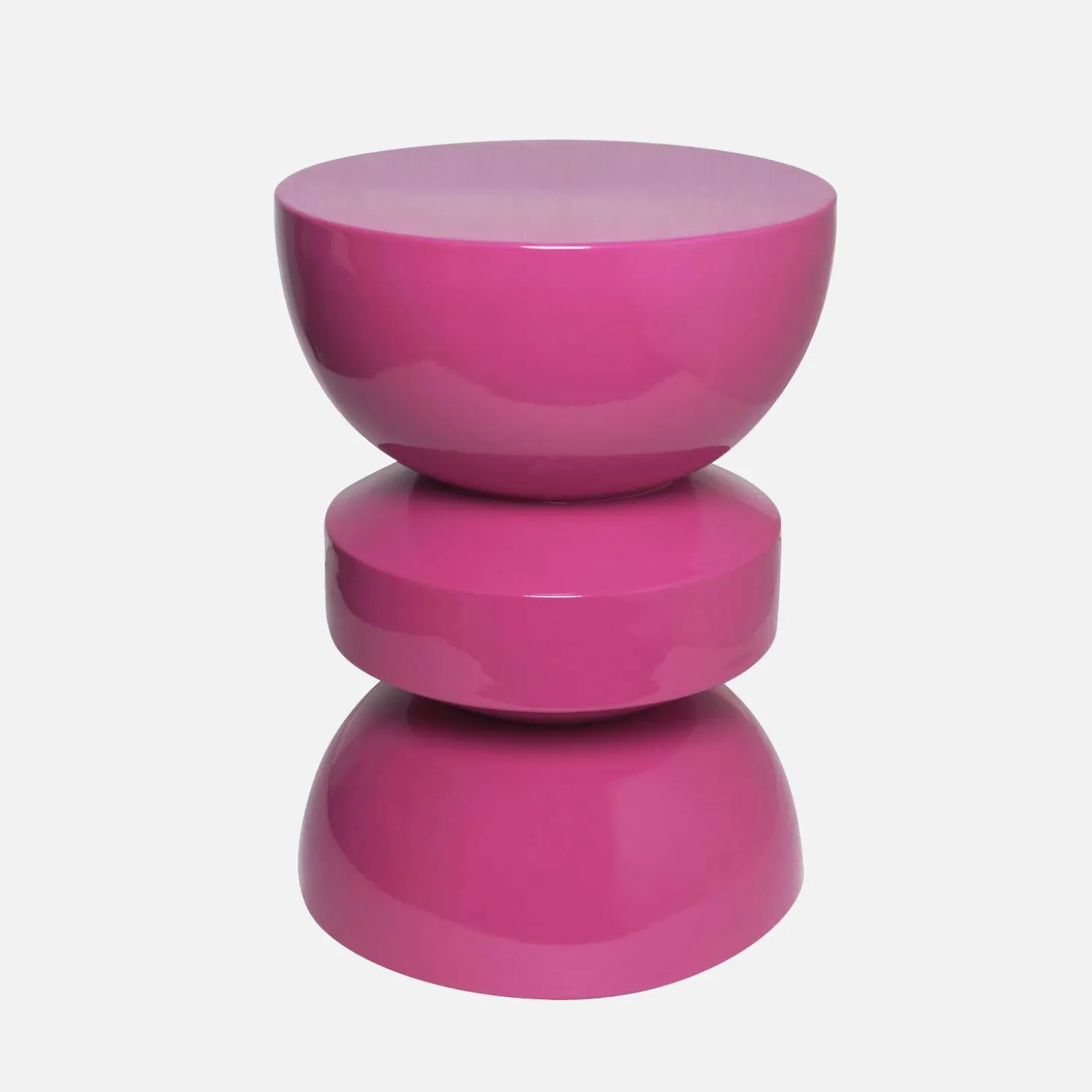 Coffee table, side table, bedside table, metal with glossy finish