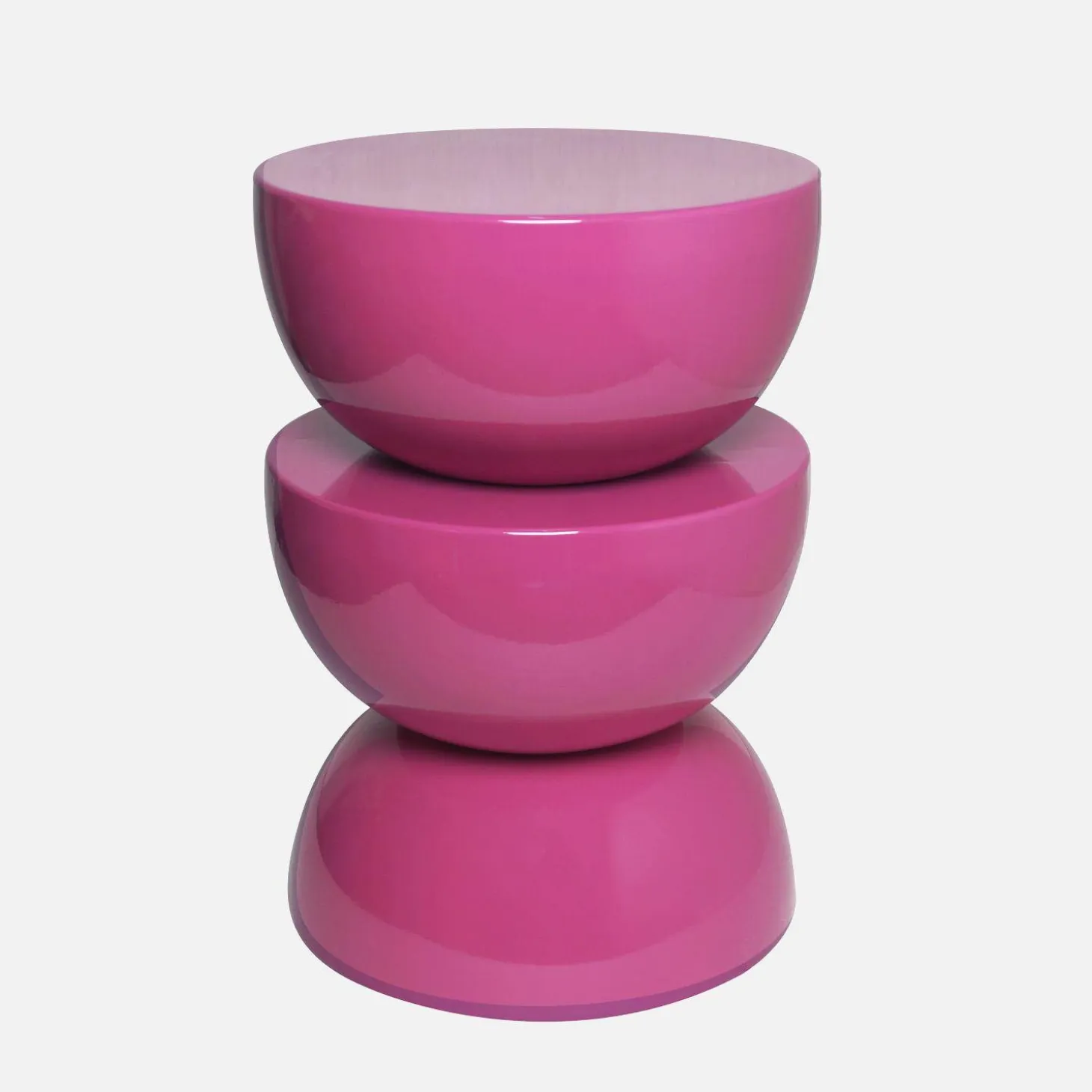 Coffee table, side table, bedside table, metal with glossy finish