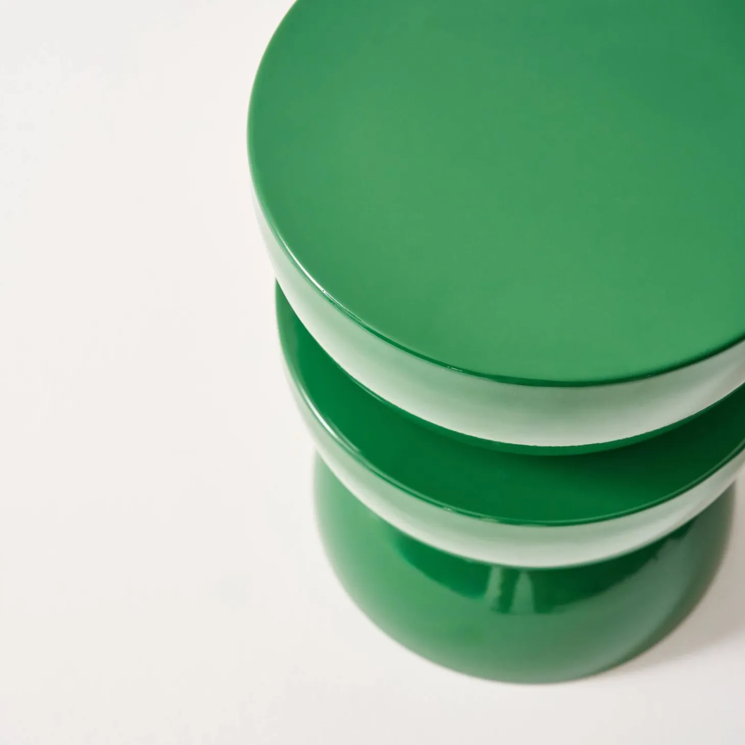 Coffee table, side table, bedside table, metal with glossy finish
