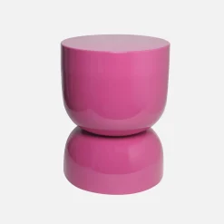 Coffee table, side table, bedside table, metal with glossy finish