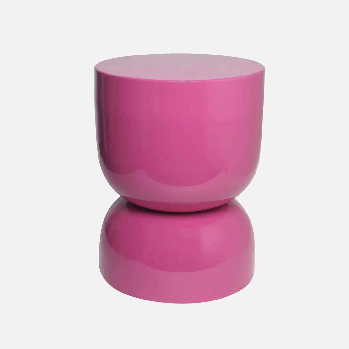 Coffee table, side table, bedside table, metal with glossy finish