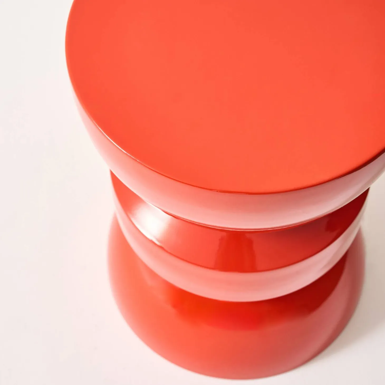 Coffee table, side table, bedside table, metal with glossy finish