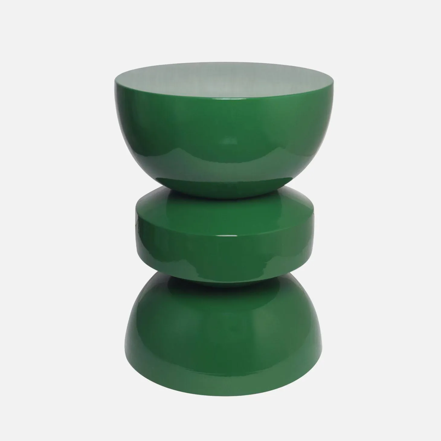 Coffee table, side table, bedside table, metal with glossy finish