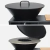 Cooking brazier Ø80cm with cooking grill, storage space, lid and utensils