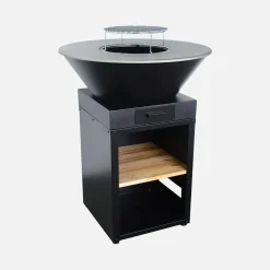 Cooking brazier Ø81.5cm with cooking grate, storage space, and lid