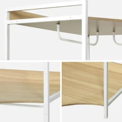 Corner wardrobe module with 4 wardrobes and 2 shelves