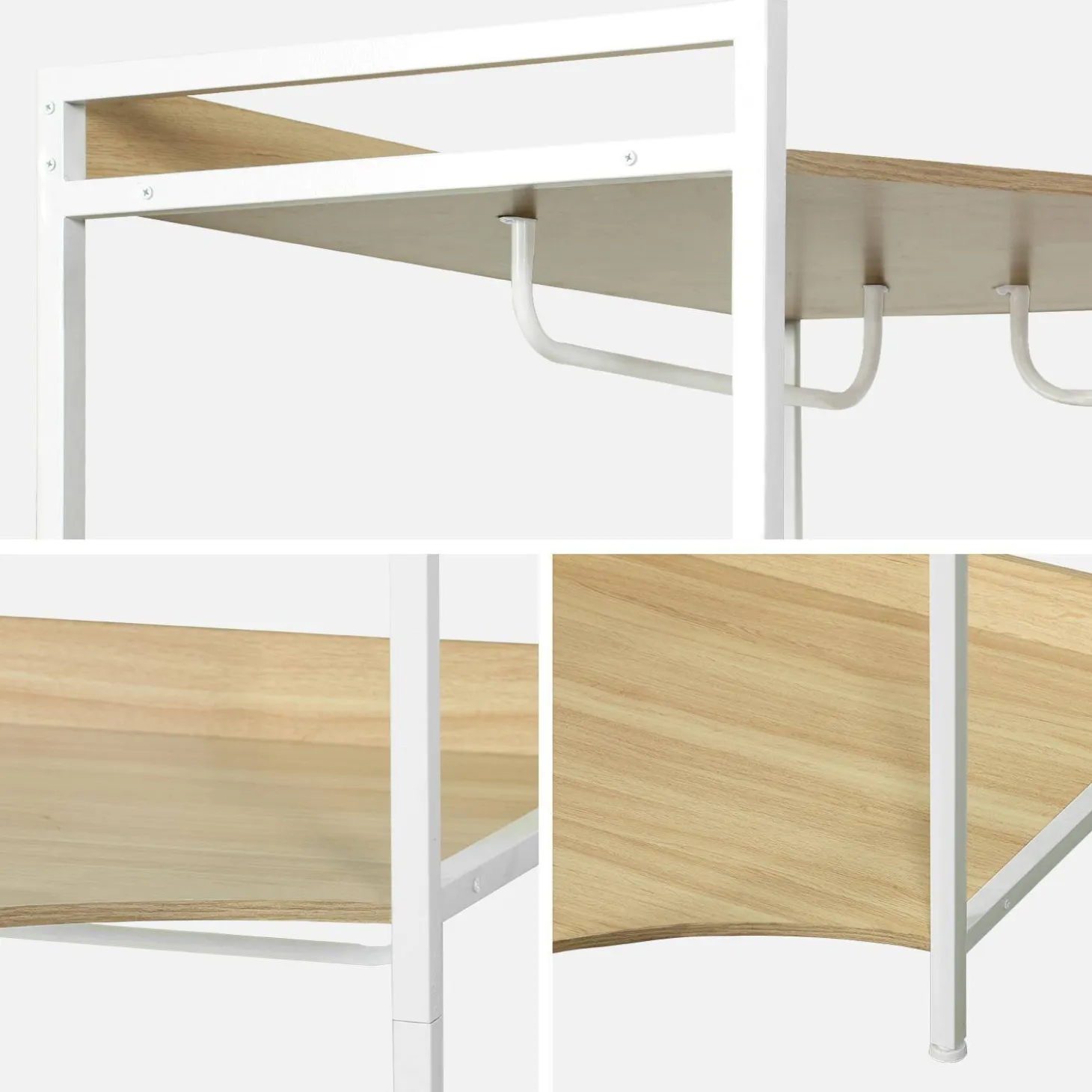 Corner wardrobe module with 4 wardrobes and 2 shelves