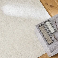 Cream boucle washable interior rug