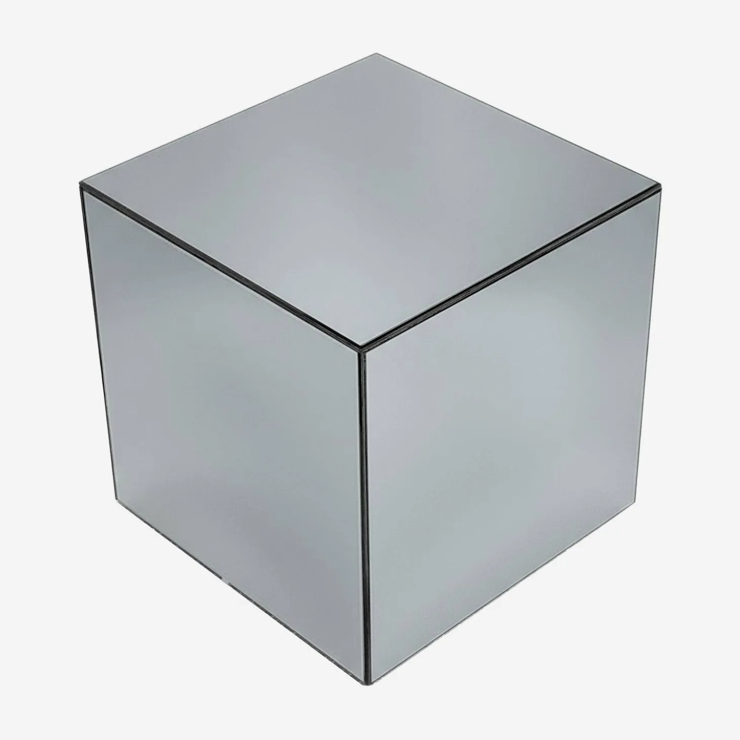 Cubic mirror coffee table, side table, bedside table, 40 cm cubic mirror