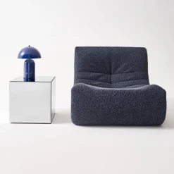 Cubic mirror coffee table, side table, bedside table, 40 cm cubic mirror