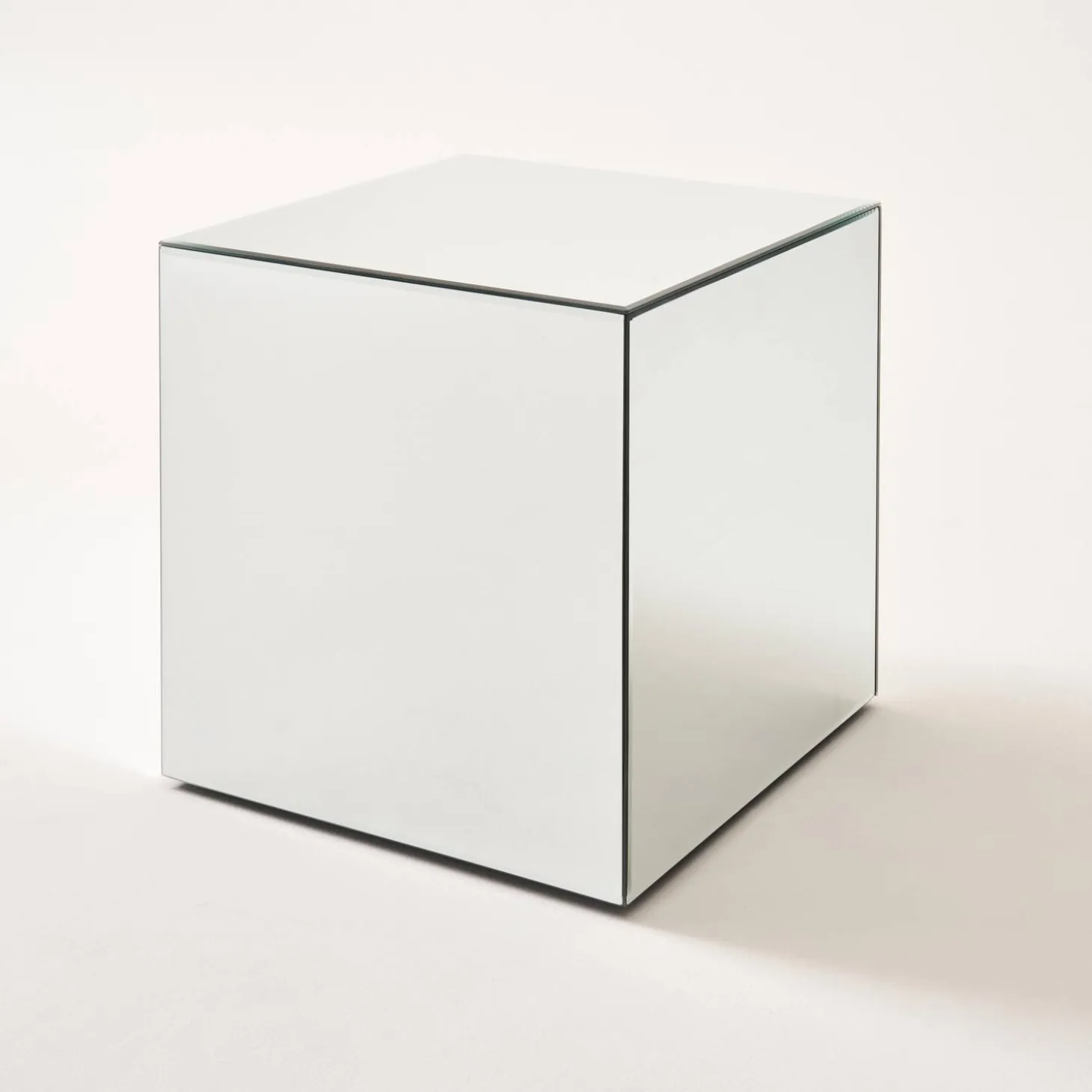 Cubic mirror coffee table, side table, bedside table, 40 cm cubic mirror