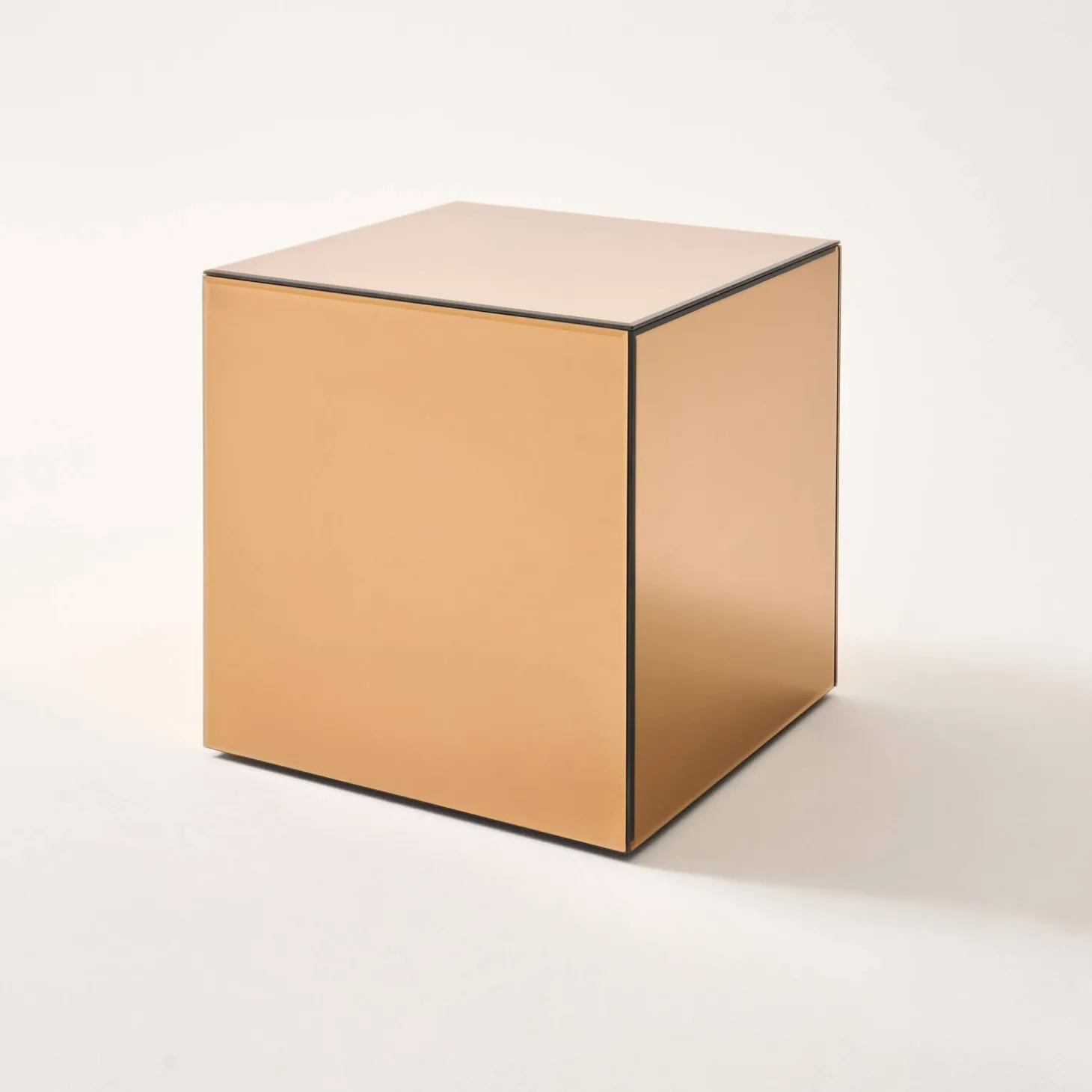 Cubic mirror coffee table, side table, bedside table, 40 cm cubic mirror