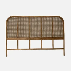 Dark rattan and cane headboard
