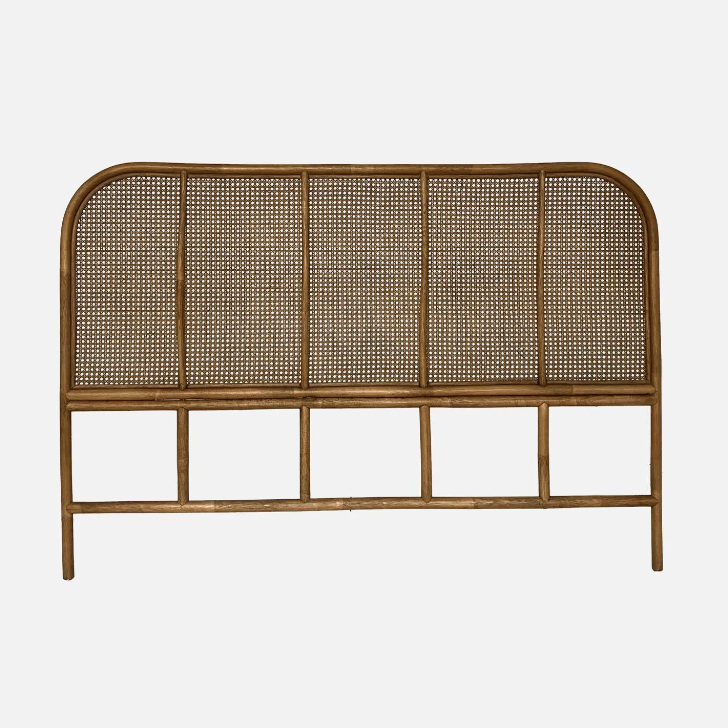 Dark rattan and cane headboard