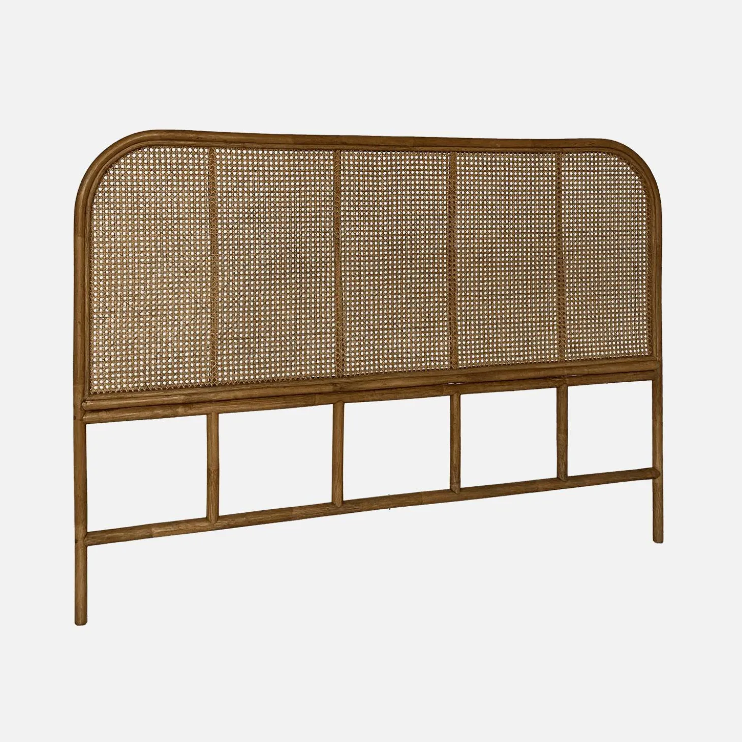 Dark rattan and cane headboard