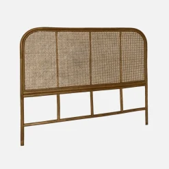 Dark rattan and cane headboard