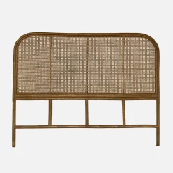 Dark rattan and cane headboard